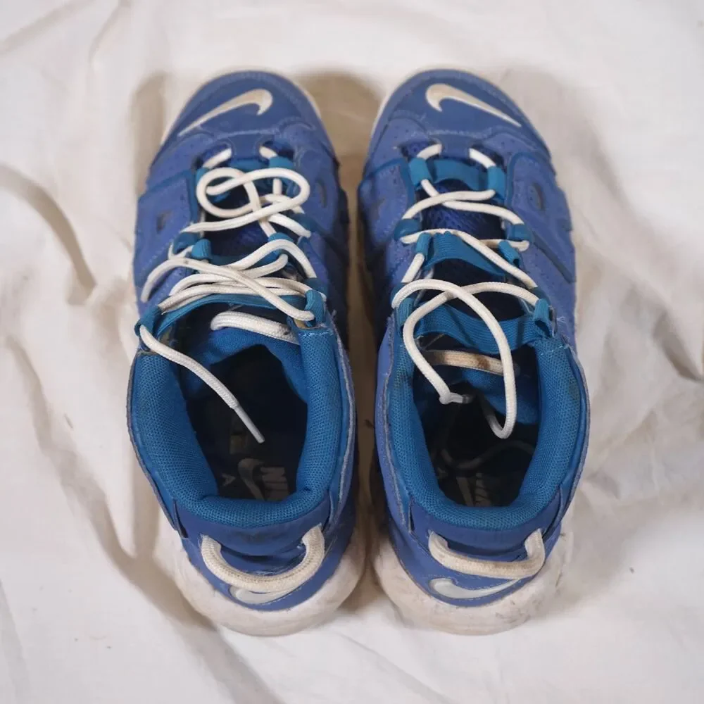 Nike Air More Uptempo Sneakers Blue White Youth Size 5Y DM1023-400